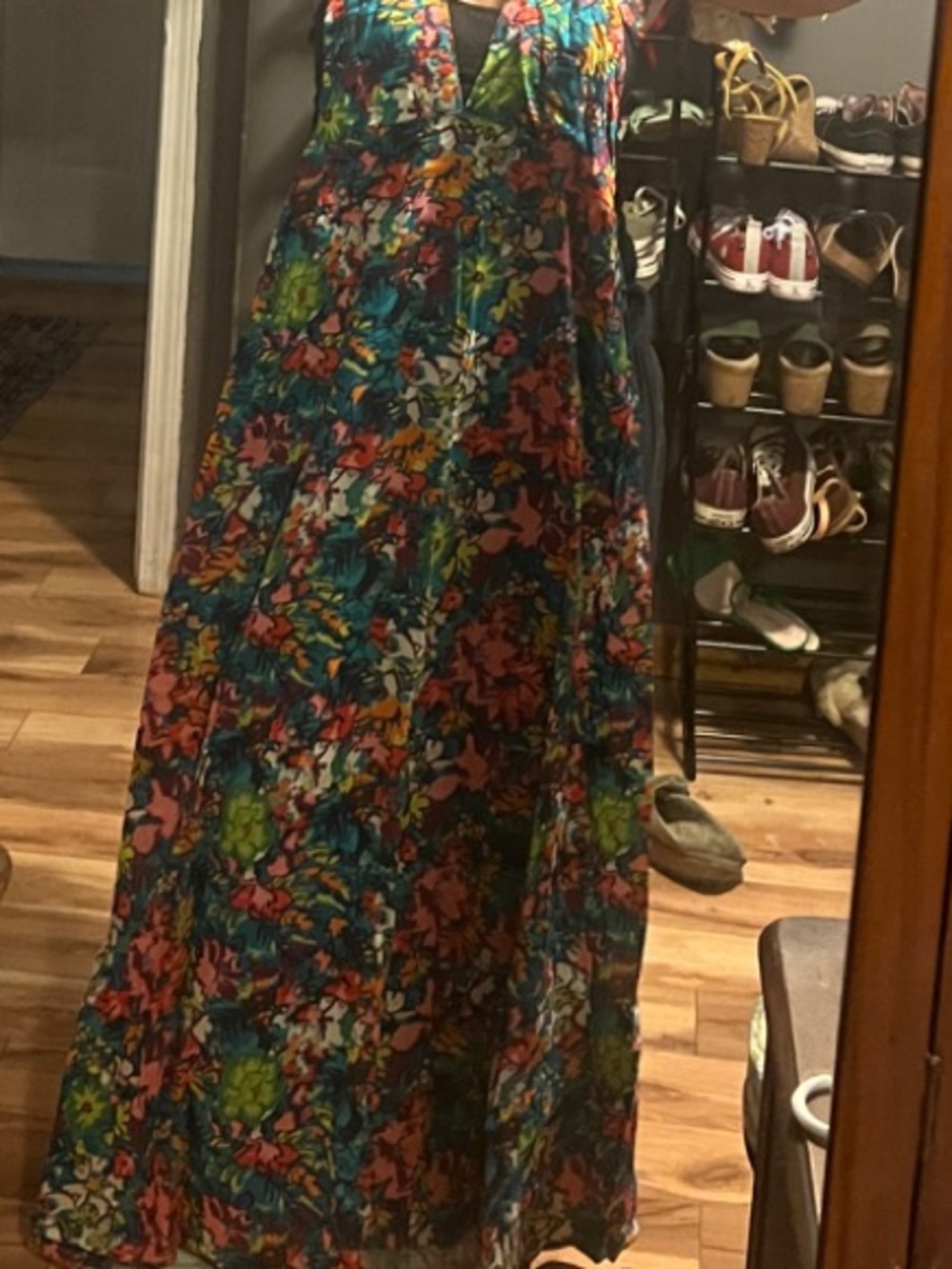 Free People Bright Multicolor Floral Maxi Dress - Picture 3 of 4